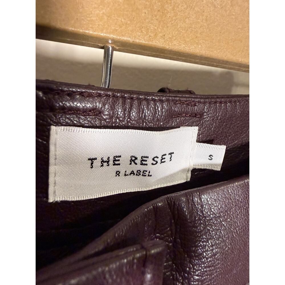 The Reset R Label Vegan Leather Pants in Plum Women’s Sz. S - Picture 4 of 7